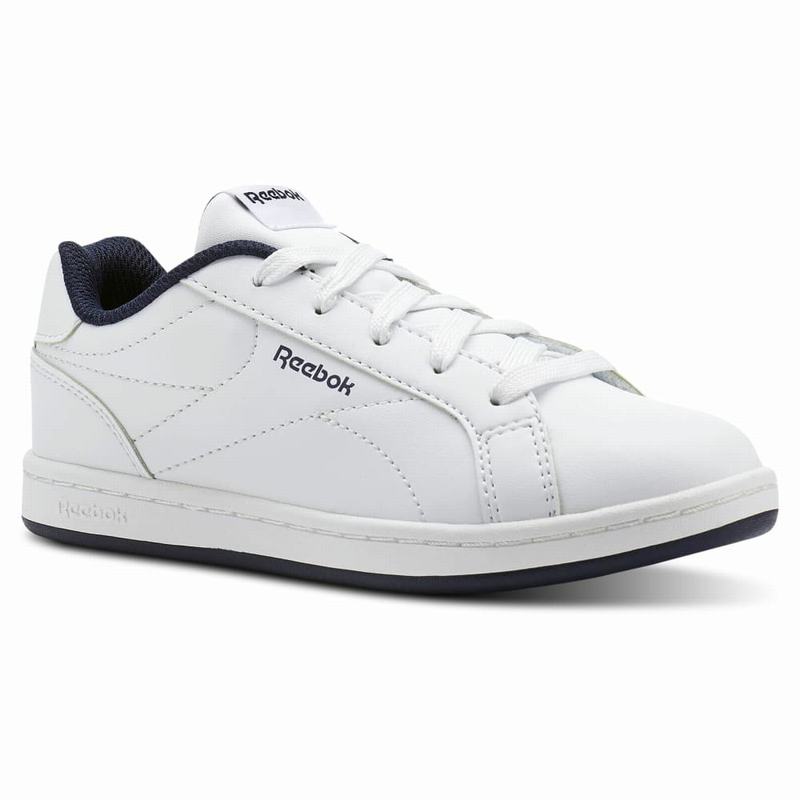 Reebok Royal Complete Clean Tenisky Chlapcenske - Biele/Námornícka Modrá DH4908RA